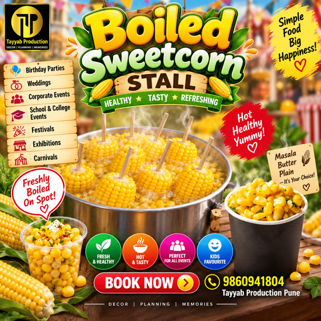 Boiled Sweet Corn Stall for Events in Pune`