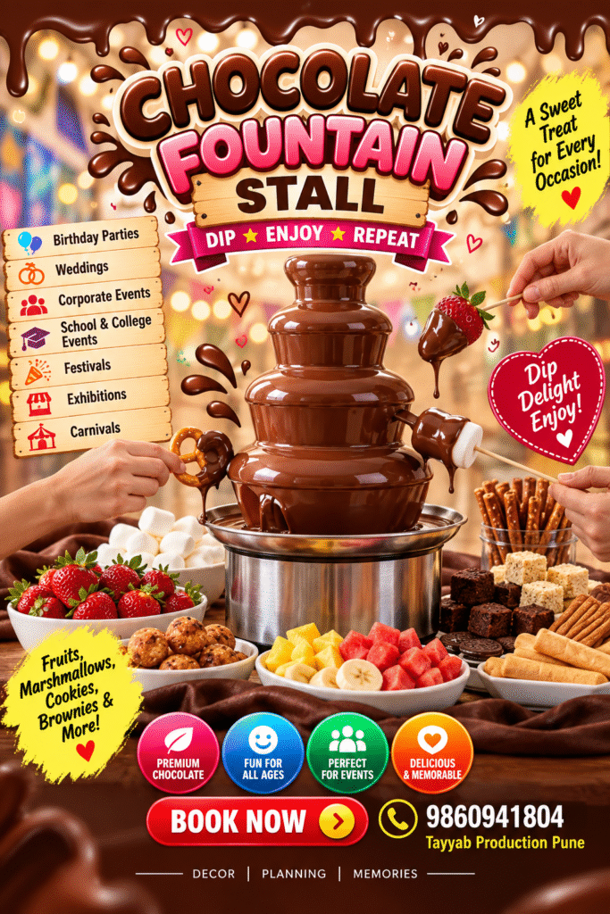 Chocolate Fountain Stall for Events in Pune`
