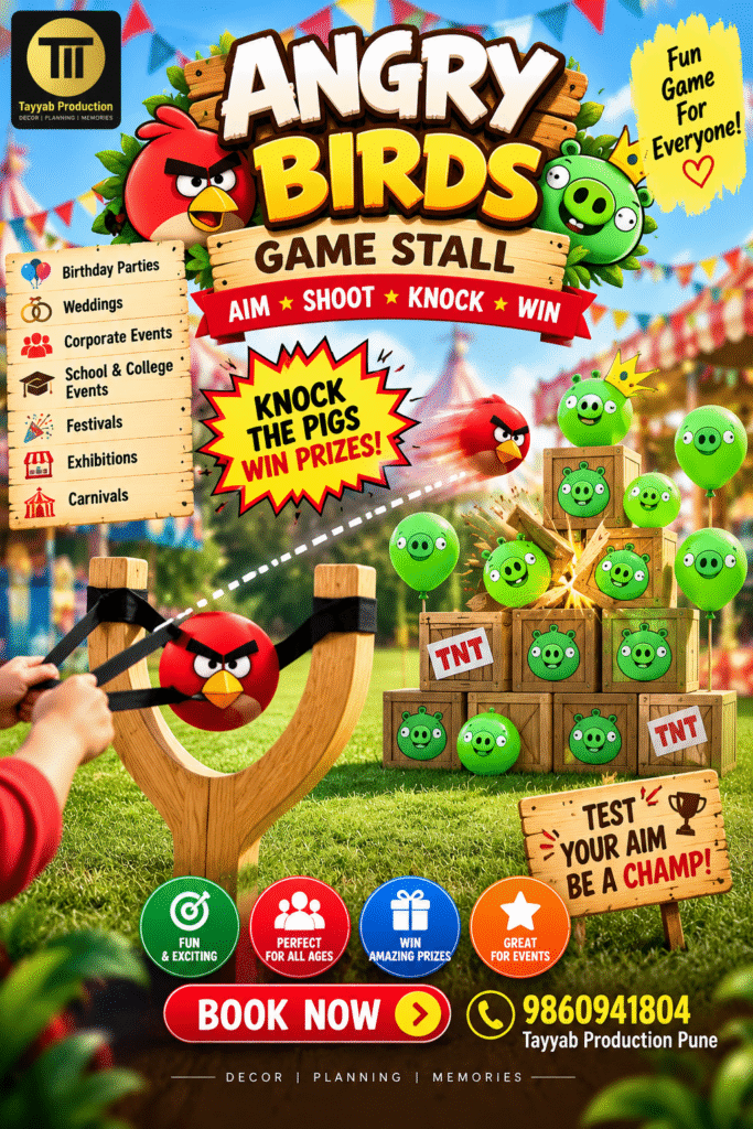 Angry Birds Game Stall for Events in Pune`