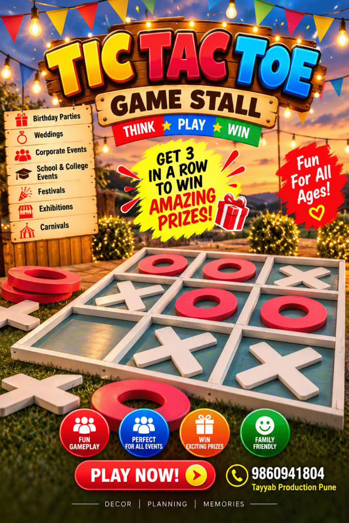 Tic Tac Toe Game Stall for Events in Pune`