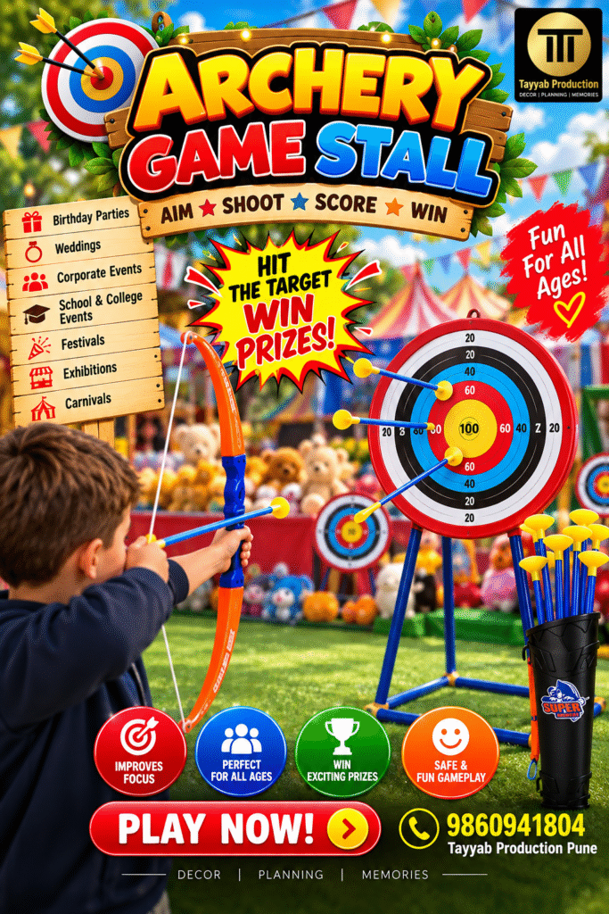 Archery Game Stall for Events in Pune`