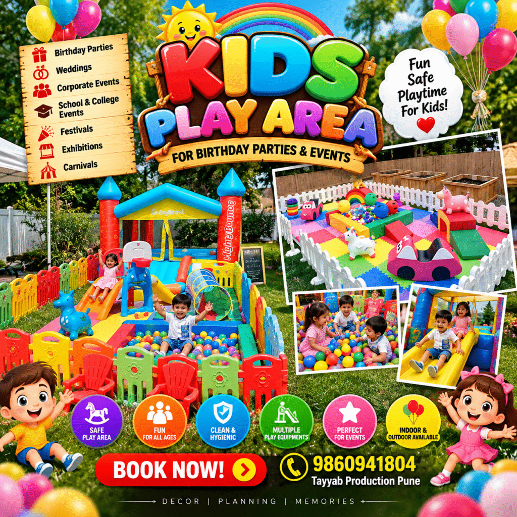 Kids play area with colorful games and fun activities