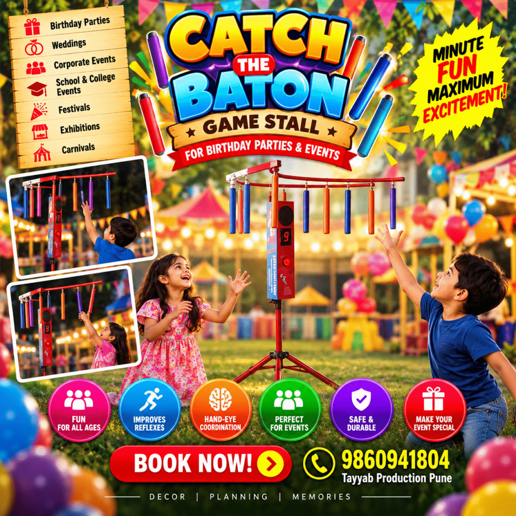 Catch the Ball game stall for kids birthday parties and events