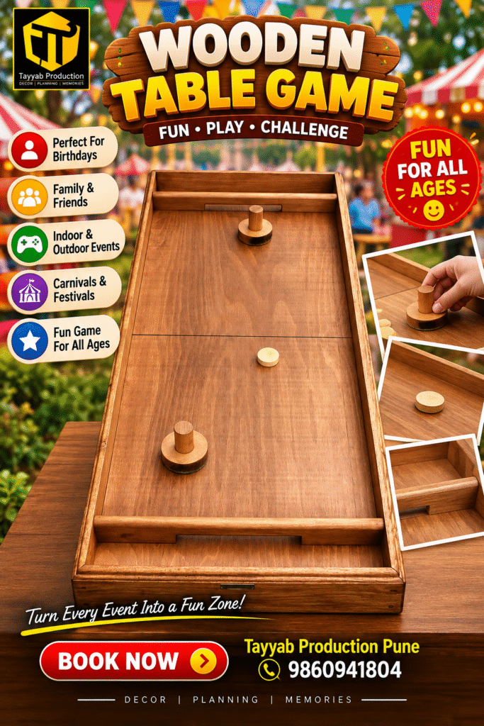 Wooden Table Game for Kids and Events in Pune | Tayyab Production