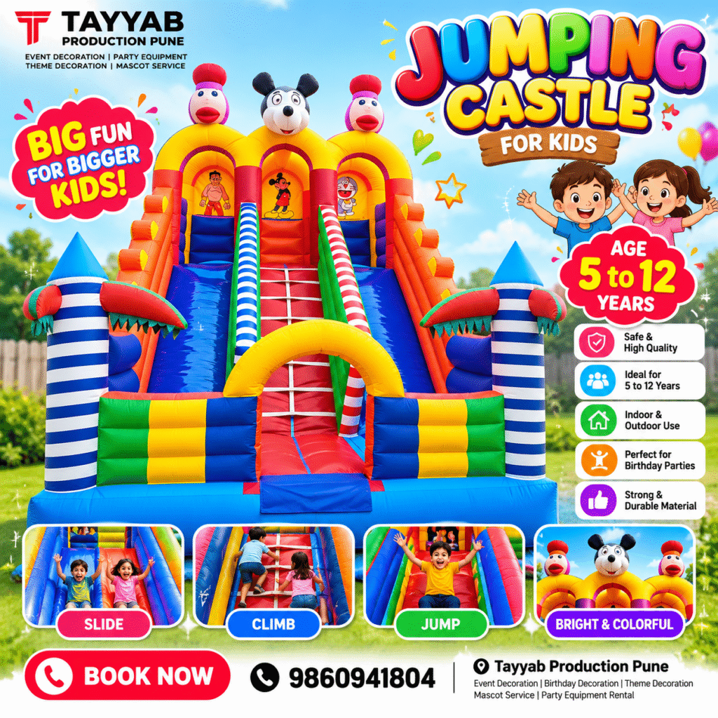 Jumping castle for kids aged 5 to 12 years in Pune by Tayyab Production