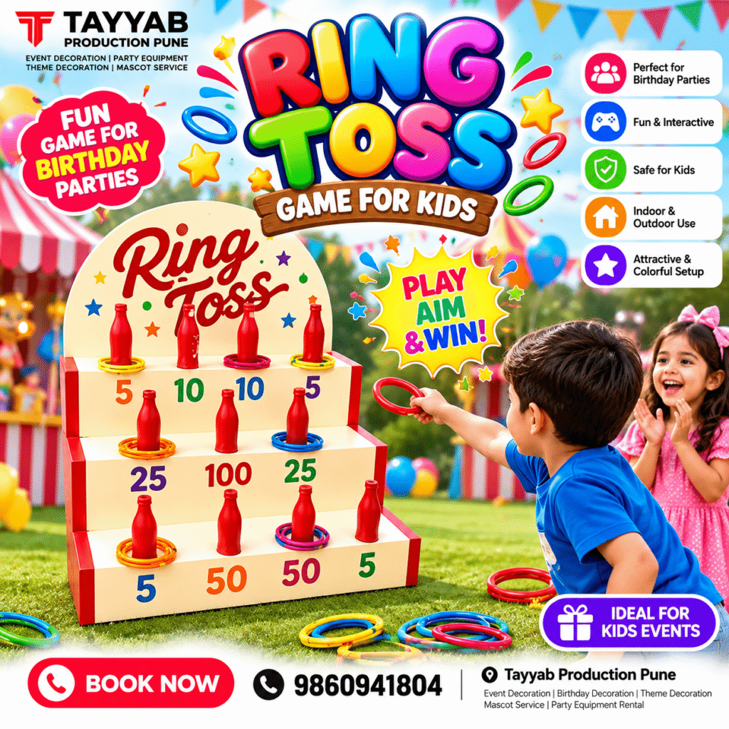 Ring toss game for kids at birthday parties and events in Pune