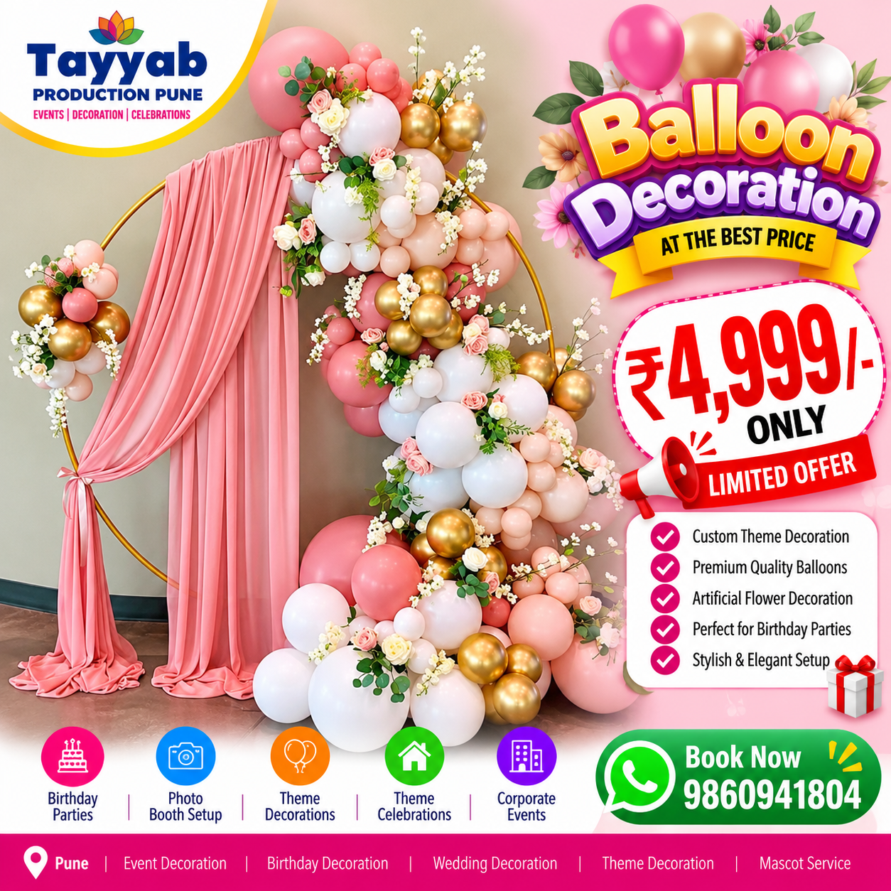 Best Event Planner in Pune | Birthday & Balloon Decoration