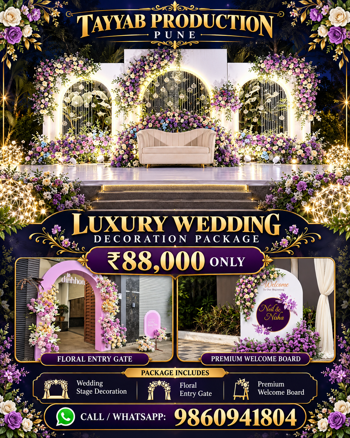 Wedding decoration packages in Pune by Tayyab Production Pune