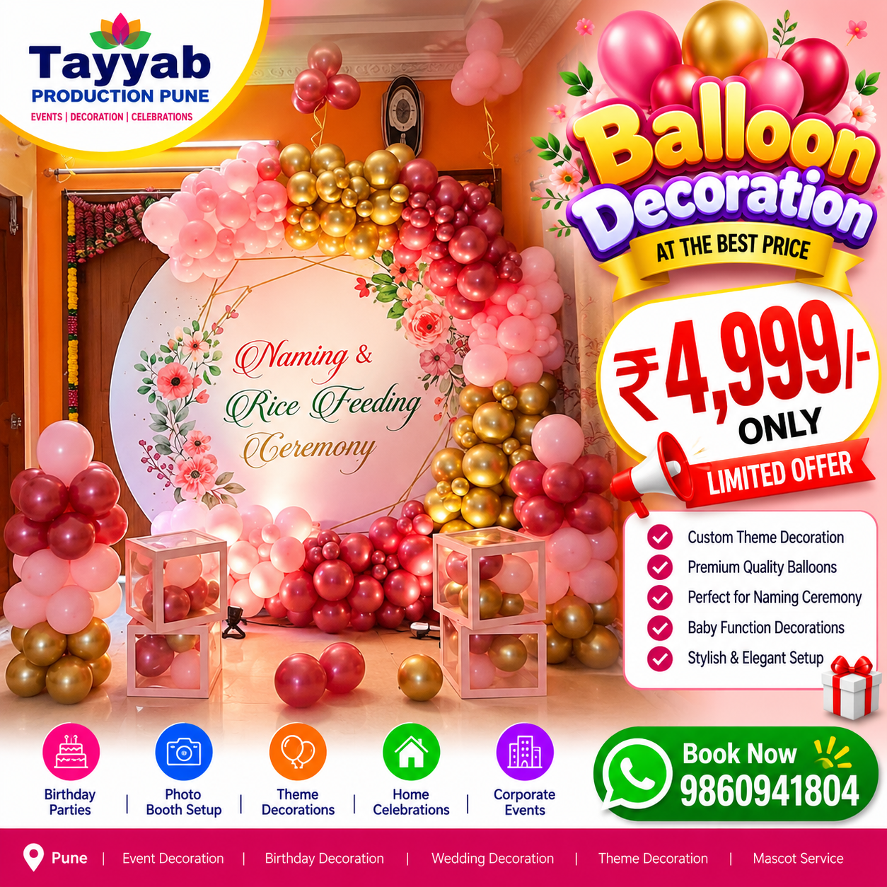 Romantic Room Decoration in Pune